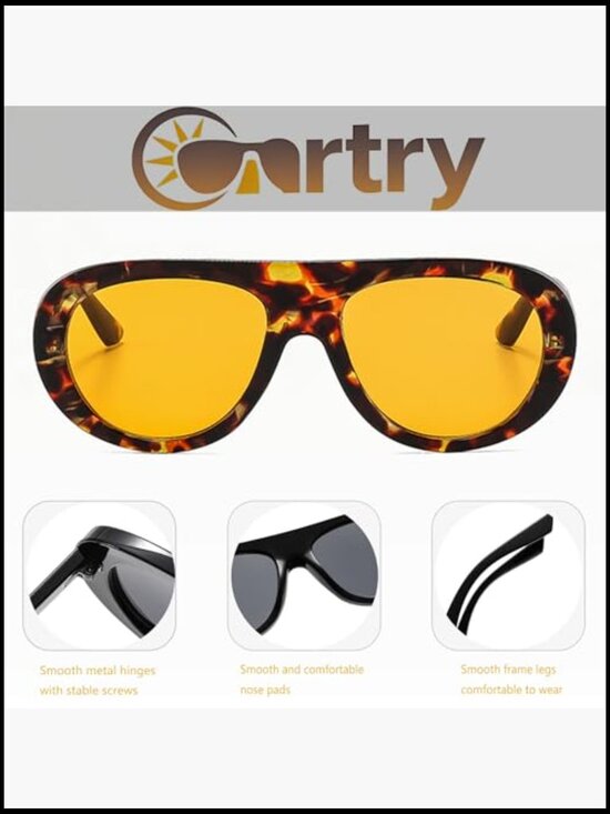 Retro Aviator Sunglasses with UV Protection and Acetate Frames main image 7